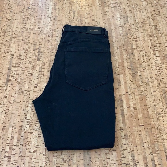 Express Super High Rise Skinny Jeans in Black 10R